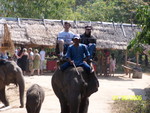 Jeremy and I riding the elephant