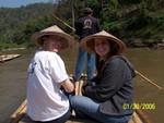 We had a nice buffet lunch, then we got on these bamboo rafts for a long leisurely trip down the Ping river.