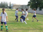 A lot of these girls have never played soccer before.